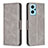 Custodia Portafoglio In Pelle Cover con Supporto B04F per Oppo K10 4G Grigio