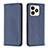 Custodia Portafoglio In Pelle Cover con Supporto B04F per Realme Narzo N53 Blu