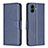 Custodia Portafoglio In Pelle Cover con Supporto B04F per Samsung Galaxy A04E Blu