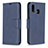 Custodia Portafoglio In Pelle Cover con Supporto B04F per Samsung Galaxy A20 Blu