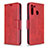 Custodia Portafoglio In Pelle Cover con Supporto B04F per Samsung Galaxy A21 Rosso