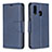 Custodia Portafoglio In Pelle Cover con Supporto B04F per Samsung Galaxy A40 Blu