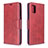 Custodia Portafoglio In Pelle Cover con Supporto B04F per Samsung Galaxy A51 4G Rosso