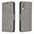 Custodia Portafoglio In Pelle Cover con Supporto B04F per Samsung Galaxy A70 Grigio