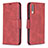 Custodia Portafoglio In Pelle Cover con Supporto B04F per Samsung Galaxy A70 Rosso