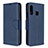 Custodia Portafoglio In Pelle Cover con Supporto B04F per Samsung Galaxy A70E Blu