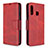 Custodia Portafoglio In Pelle Cover con Supporto B04F per Samsung Galaxy A70E Rosso