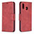 Custodia Portafoglio In Pelle Cover con Supporto B04F per Samsung Galaxy M10S Rosso