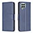 Custodia Portafoglio In Pelle Cover con Supporto B04F per Samsung Galaxy M33 5G Blu