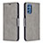 Custodia Portafoglio In Pelle Cover con Supporto B04F per Samsung Galaxy M52 5G Grigio