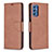 Custodia Portafoglio In Pelle Cover con Supporto B04F per Samsung Galaxy M52 5G Marrone