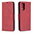 Custodia Portafoglio In Pelle Cover con Supporto B04F per Samsung Galaxy Note 20 5G Rosso