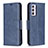Custodia Portafoglio In Pelle Cover con Supporto B04F per Samsung Galaxy Quantum2 5G Blu