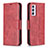 Custodia Portafoglio In Pelle Cover con Supporto B04F per Samsung Galaxy Quantum2 5G Rosso