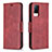 Custodia Portafoglio In Pelle Cover con Supporto B04F per Vivo V21 5G Rosso