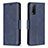 Custodia Portafoglio In Pelle Cover con Supporto B04F per Vivo Y12s Blu