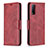 Custodia Portafoglio In Pelle Cover con Supporto B04F per Vivo Y20 Rosso