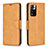 Custodia Portafoglio In Pelle Cover con Supporto B04F per Xiaomi Mi 11i 5G (2022) Marrone Chiaro