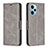 Custodia Portafoglio In Pelle Cover con Supporto B04F per Xiaomi Poco F5 5G Grigio