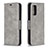 Custodia Portafoglio In Pelle Cover con Supporto B04F per Xiaomi Poco M3 Grigio