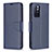 Custodia Portafoglio In Pelle Cover con Supporto B04F per Xiaomi Poco M4 Pro 5G Blu