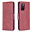 Custodia Portafoglio In Pelle Cover con Supporto B04F per Xiaomi Poco M4 Pro 5G Rosso