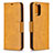 Custodia Portafoglio In Pelle Cover con Supporto B04F per Xiaomi Poco M5S Marrone Chiaro