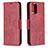 Custodia Portafoglio In Pelle Cover con Supporto B04F per Xiaomi Poco M5S Rosso