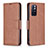 Custodia Portafoglio In Pelle Cover con Supporto B04F per Xiaomi Redmi Note 11 5G Marrone