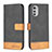 Custodia Portafoglio In Pelle Cover con Supporto B05F per Motorola Moto E32 Nero