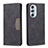 Custodia Portafoglio In Pelle Cover con Supporto B05F per Motorola Moto Edge X30 5G Nero