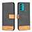 Custodia Portafoglio In Pelle Cover con Supporto B05F per Motorola Moto G71 5G Nero