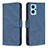 Custodia Portafoglio In Pelle Cover con Supporto B05F per Oppo A96 4G Blu