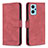 Custodia Portafoglio In Pelle Cover con Supporto B05F per Oppo A96 4G Rosso