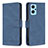 Custodia Portafoglio In Pelle Cover con Supporto B05F per Oppo K10 4G Blu