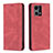 Custodia Portafoglio In Pelle Cover con Supporto B05F per Oppo Reno8 4G Rosso