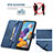 Custodia Portafoglio In Pelle Cover con Supporto B05F per Samsung Galaxy A21