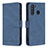 Custodia Portafoglio In Pelle Cover con Supporto B05F per Samsung Galaxy A21 Blu