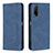 Custodia Portafoglio In Pelle Cover con Supporto B05F per Vivo Y12s Blu