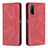 Custodia Portafoglio In Pelle Cover con Supporto B05F per Vivo Y20 Rosso