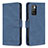 Custodia Portafoglio In Pelle Cover con Supporto B05F per Xiaomi Redmi 10 (2022) Blu