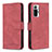 Custodia Portafoglio In Pelle Cover con Supporto B05F per Xiaomi Redmi Note 10 Pro 4G Rosso