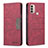 Custodia Portafoglio In Pelle Cover con Supporto B06F per Motorola Moto E20 Rosso