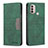 Custodia Portafoglio In Pelle Cover con Supporto B06F per Motorola Moto E30 Verde