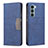 Custodia Portafoglio In Pelle Cover con Supporto B06F per Motorola Moto Edge S30 5G Blu