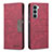 Custodia Portafoglio In Pelle Cover con Supporto B06F per Motorola Moto G200 5G Rosso