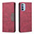 Custodia Portafoglio In Pelle Cover con Supporto B06F per Motorola Moto G31 Rosso