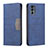 Custodia Portafoglio In Pelle Cover con Supporto B06F per Motorola Moto G62 5G Blu