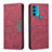 Custodia Portafoglio In Pelle Cover con Supporto B06F per Motorola Moto G71 5G Rosso