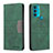 Custodia Portafoglio In Pelle Cover con Supporto B06F per Motorola Moto G71 5G Verde